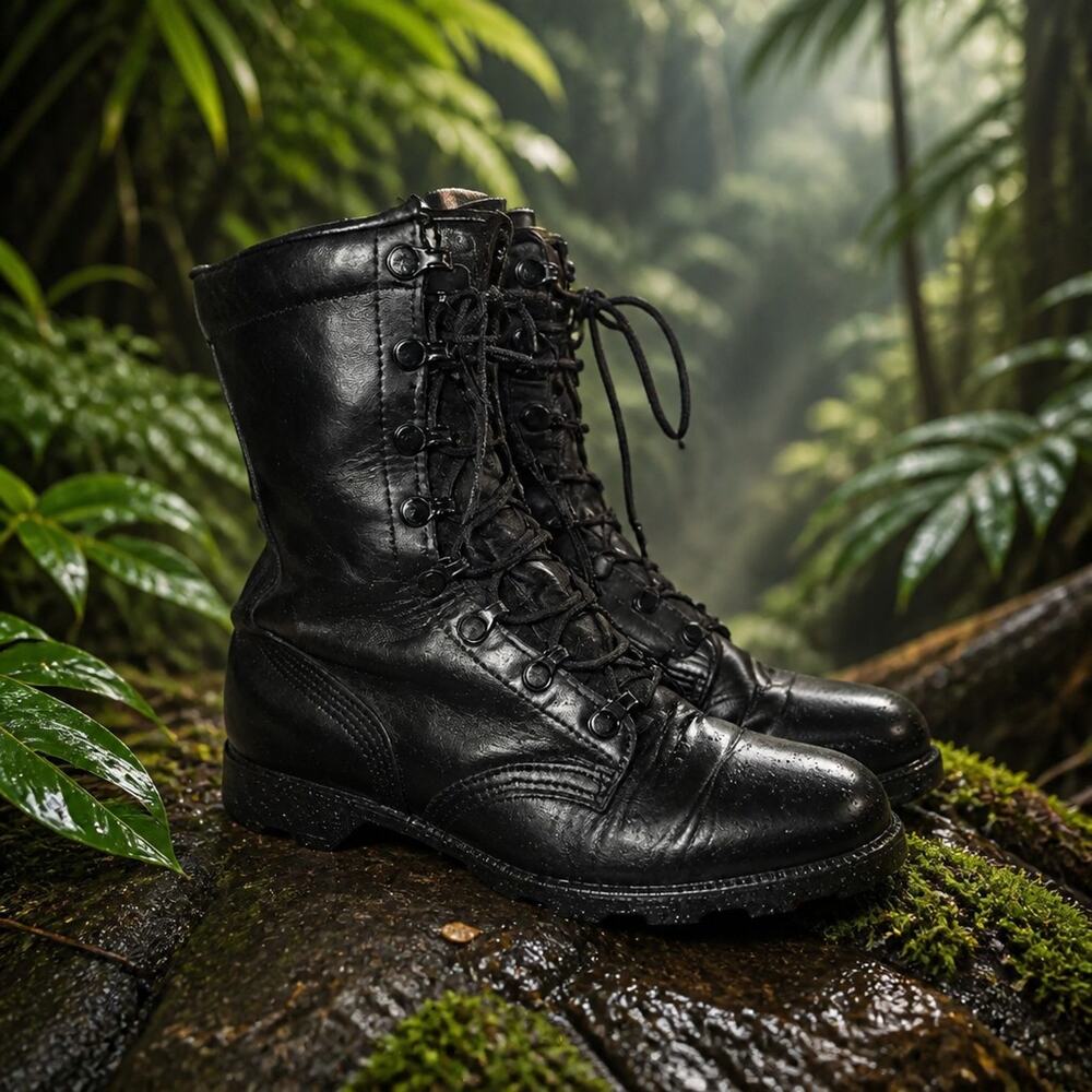Ro Search US GI ISSUE LEATHER Military Combat Boot Sz 5W Vintage 80's 10-89